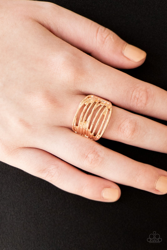 Paparazzi Accessories -Give Me Space - Rose Gold Ring