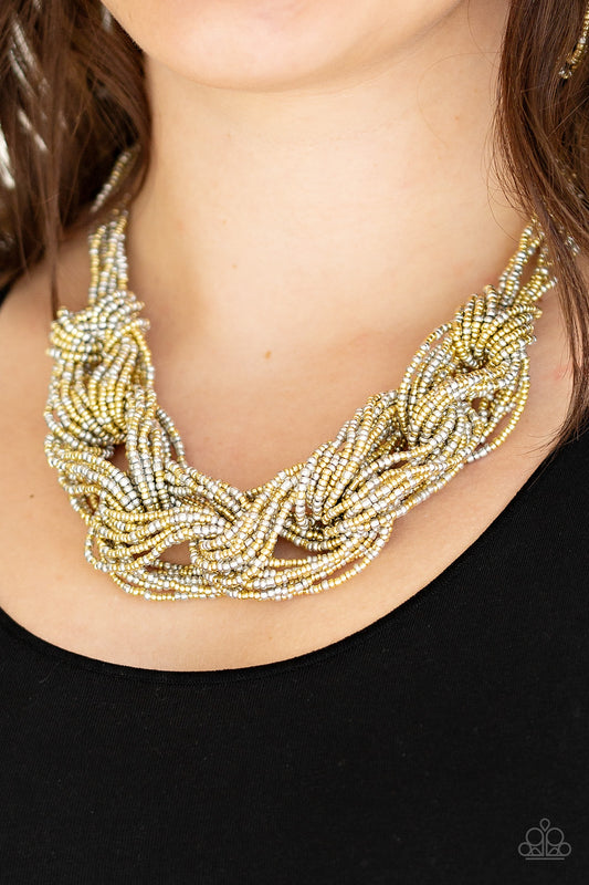 Paparazzi Accessories - City Catwalk - Gold  Necklace