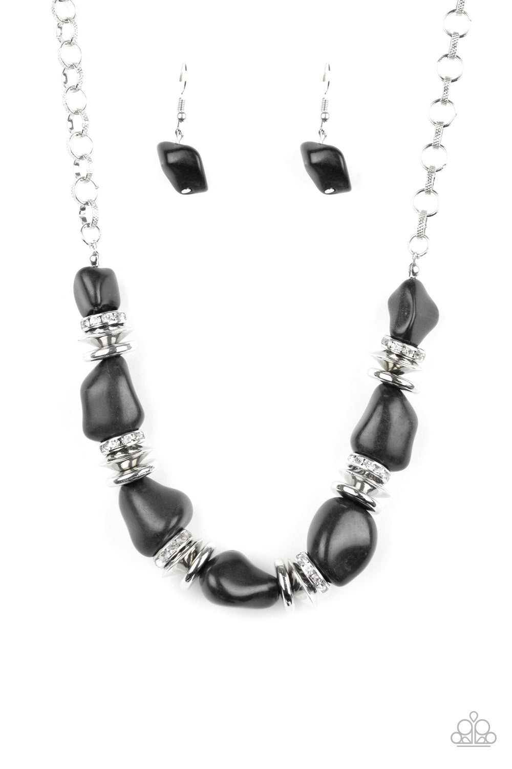 Paparazzi Accessories - Stunningly Stone Age - Black Necklace