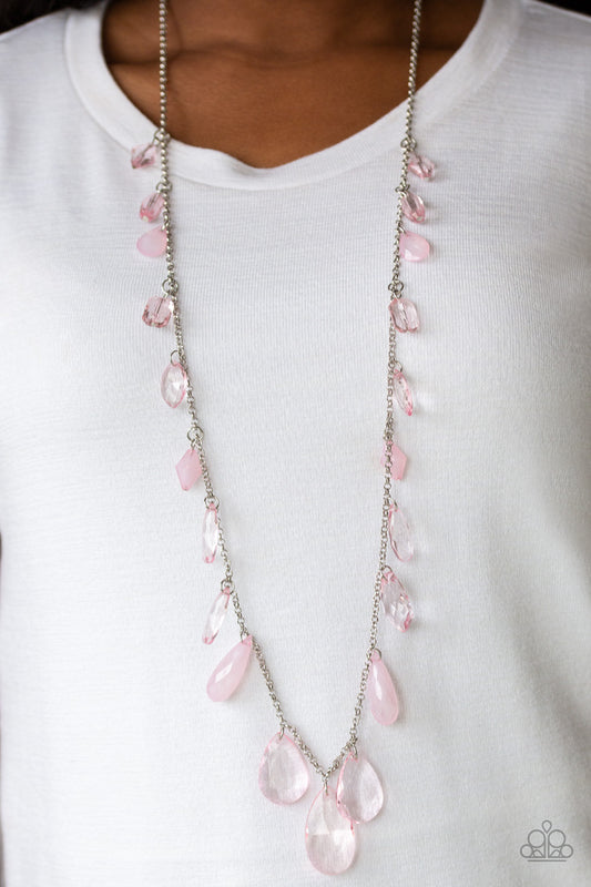 Paparazzi Accessories - GLOW And Steady Wins The Race - Pink Necklace