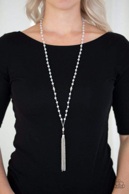 Paparazzi Accessories - Tassel Takeover - White Necklace