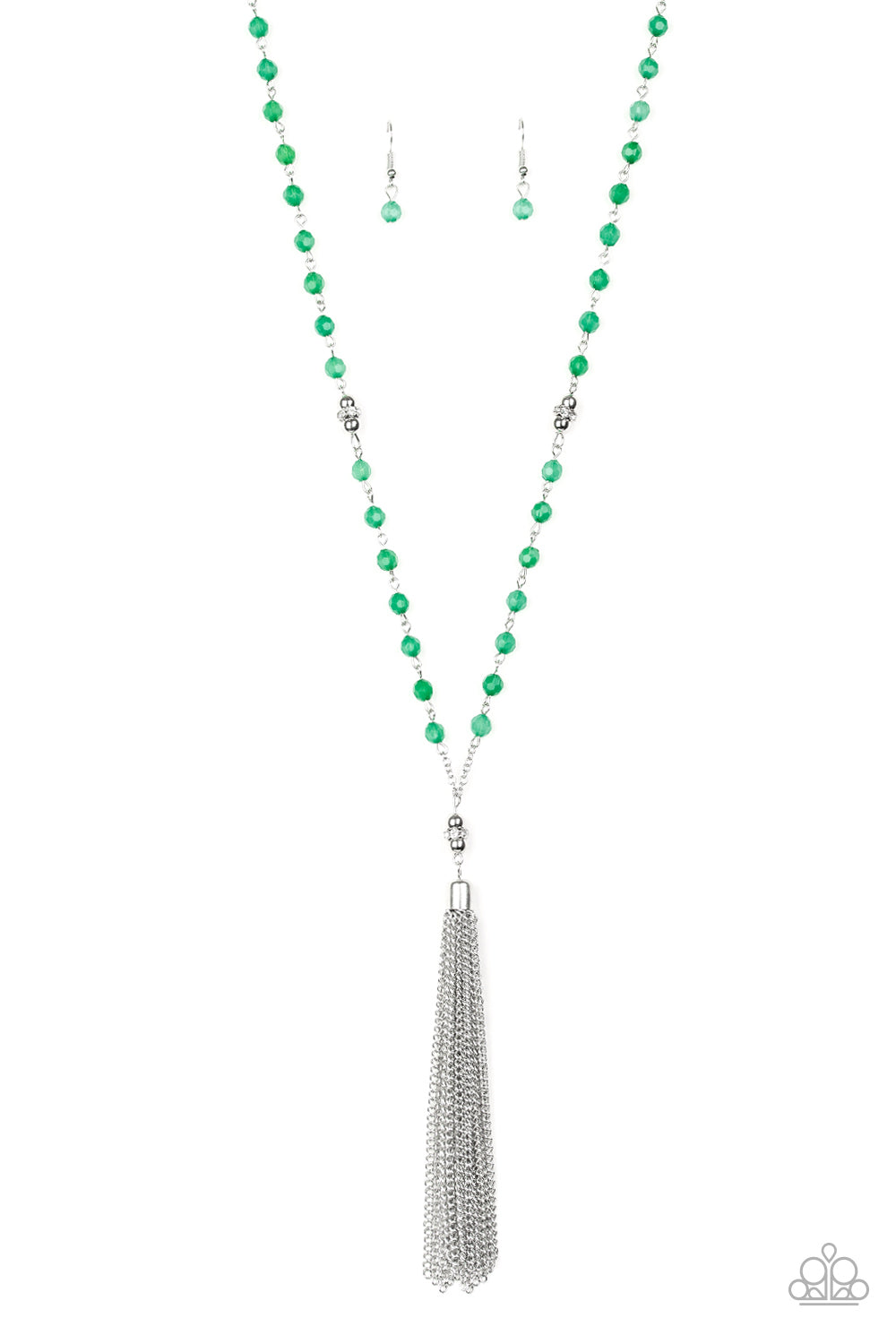Paparazzi Accessories - Tassel Takeover - Green Necklace