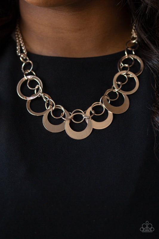 Paparazzi Accessories - In Full Orbit - Rose Gold necklace