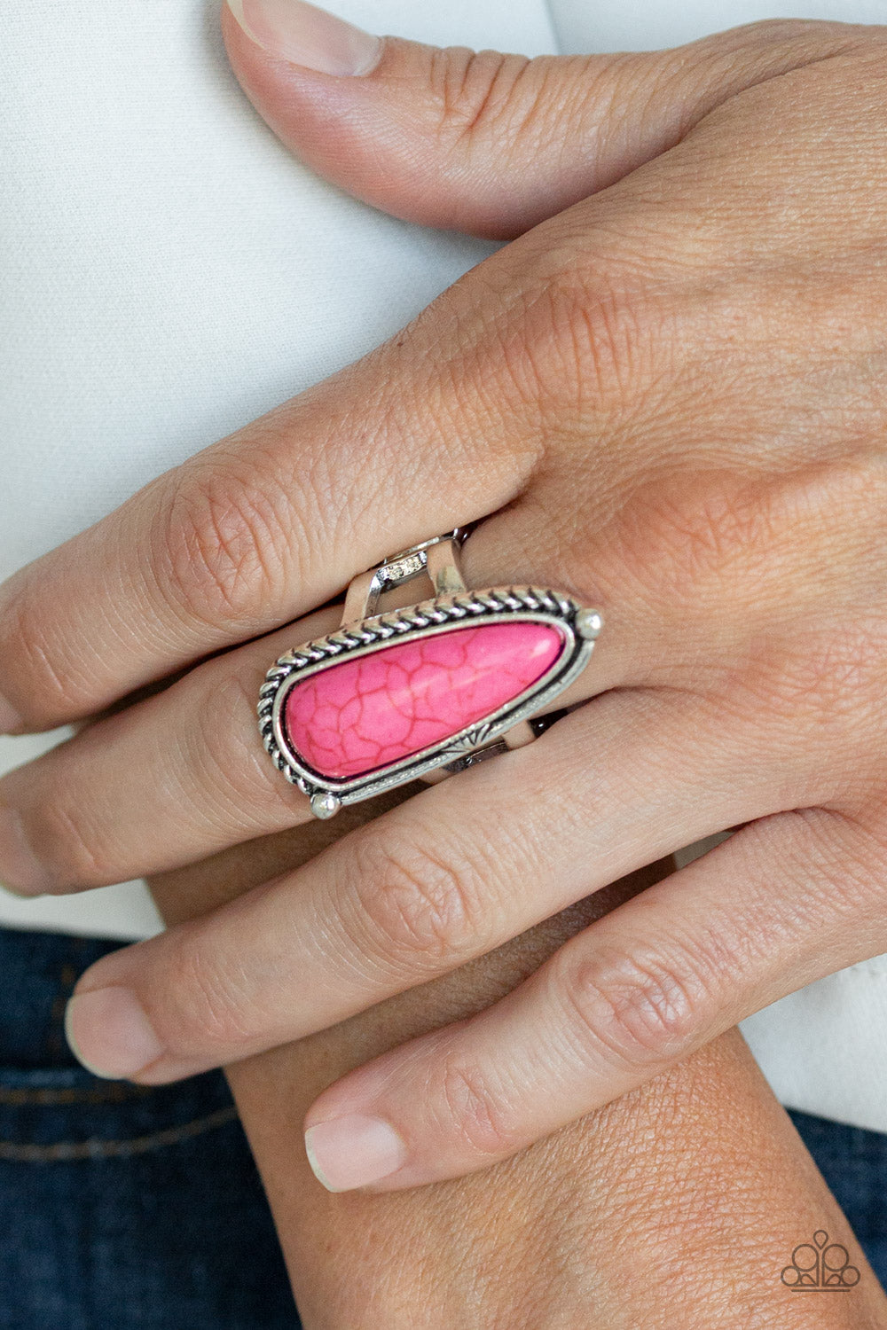 Paparazzi Accessories - Pioneer Plains - Pink Ring