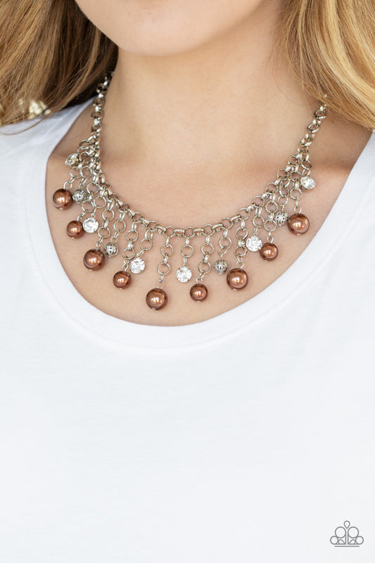 Paparazzi Accessories - HEIR-headed - Brown Necklace
