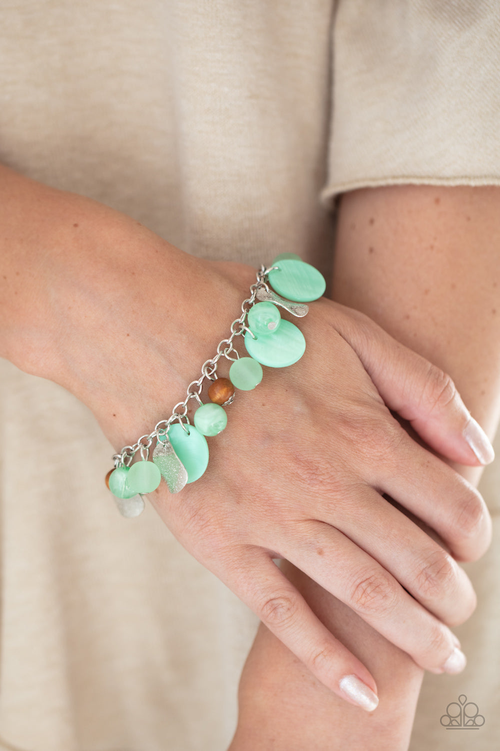 Paparazzi Accessories - Springtime Springs - Green Bracelet