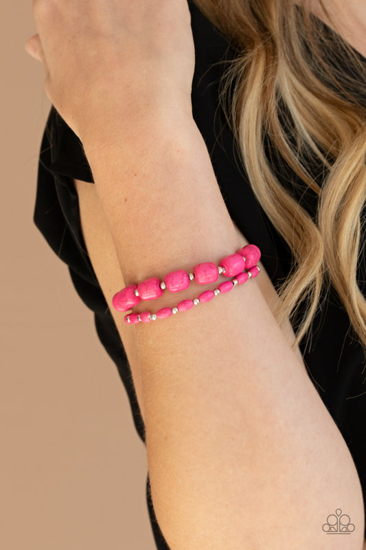 Paparazzi Accessories - Colorfully Country - Pink Bracelet