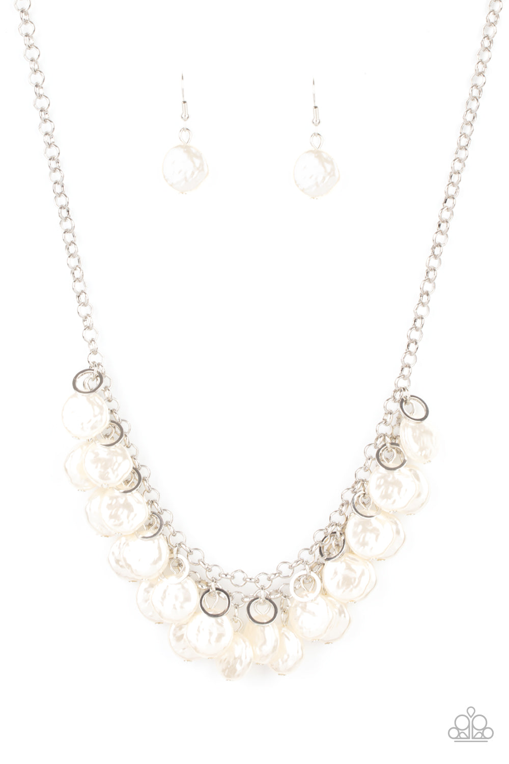 Paparazzi Accessories - BEACHFRONT and Center - White Necklace