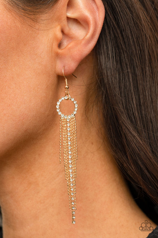Paparazzi Accessories - Pass The Glitter - Gold Earring