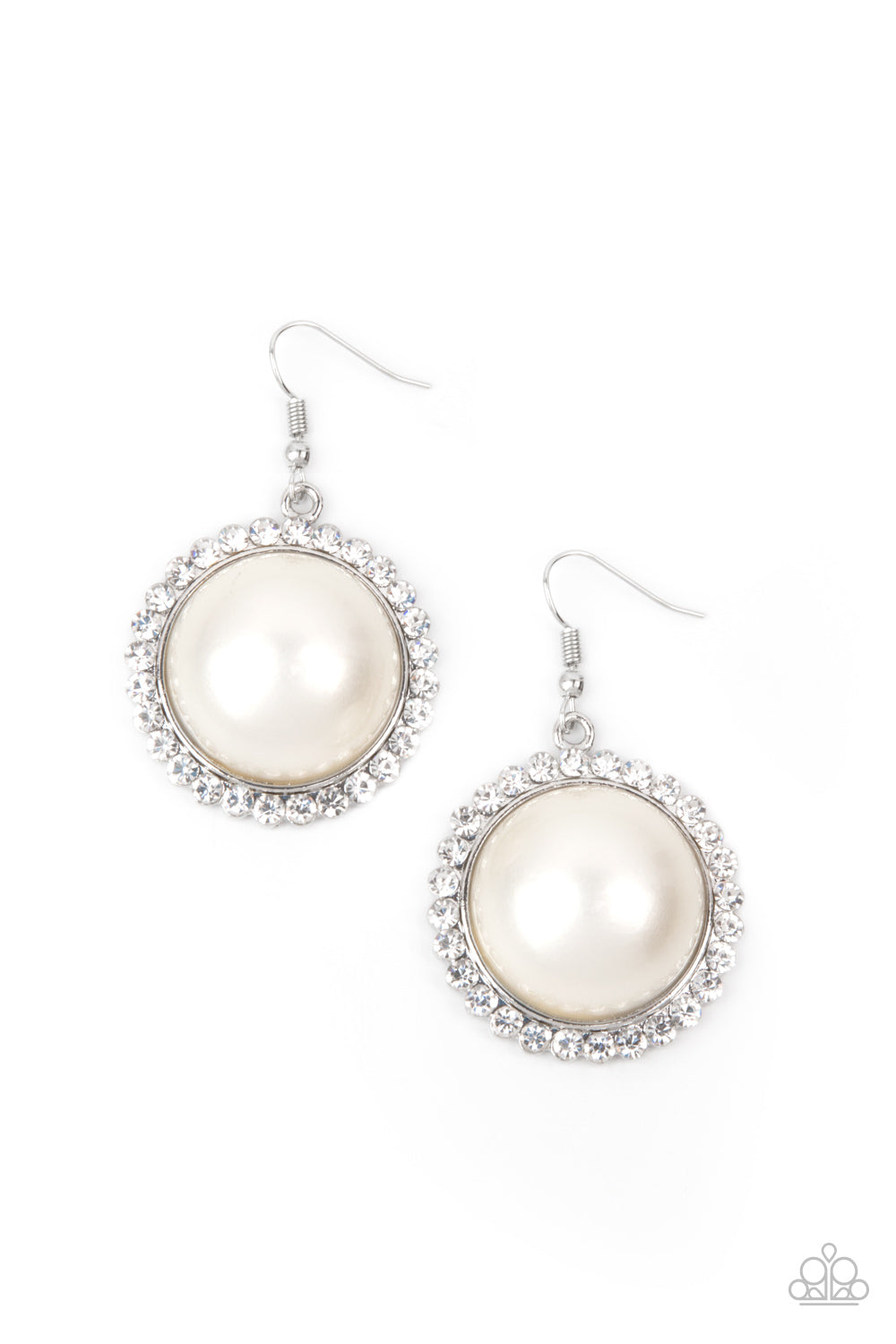 Paparazzi Accessories - Esteemed Elegance - White Earring