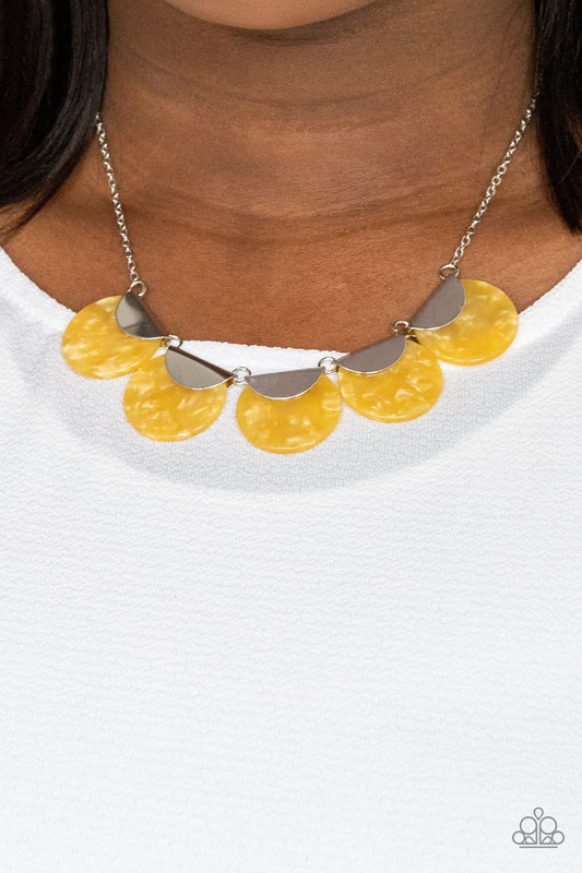 Paparazzi Accessories - Mermaid Oasis - Yellow Necklace