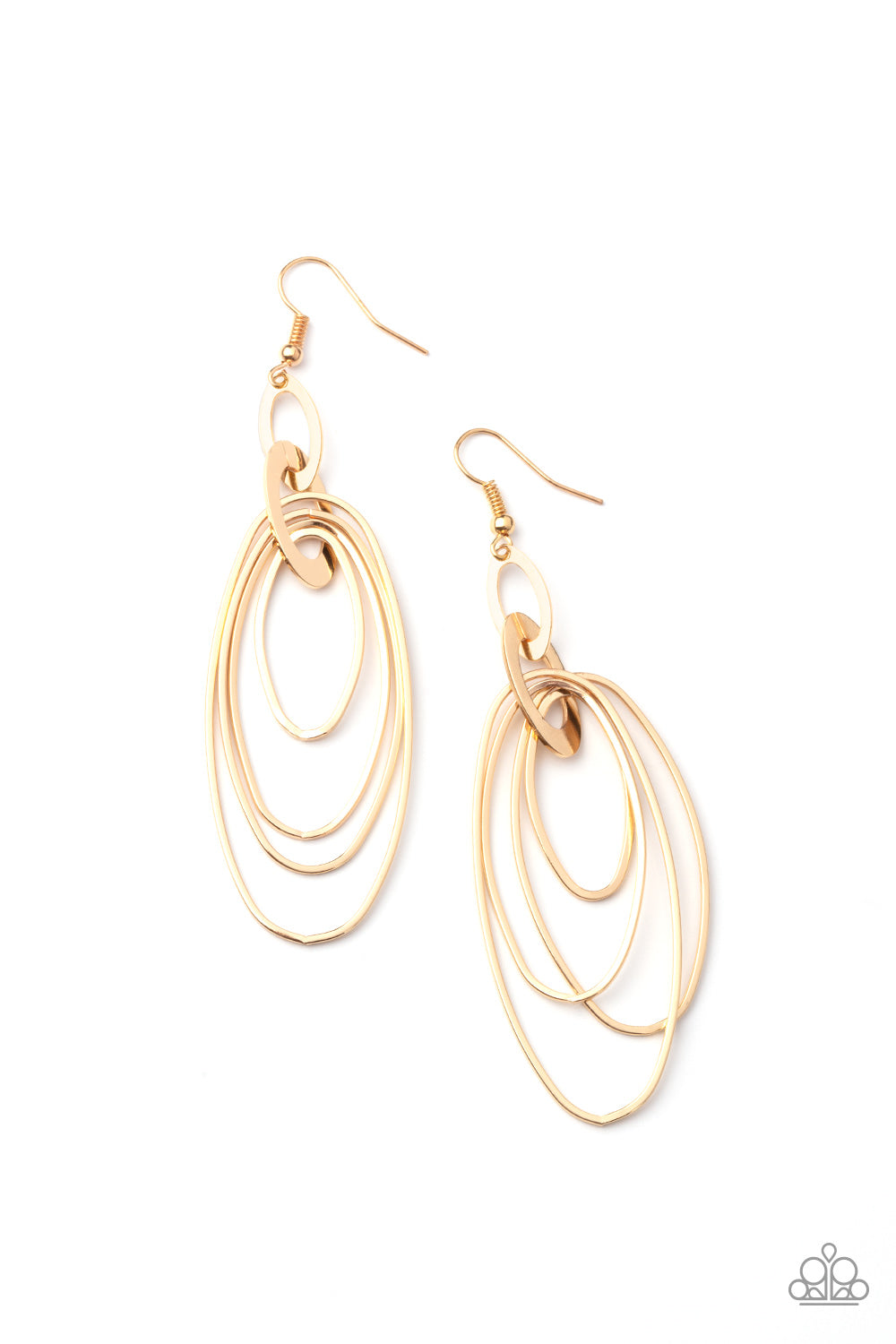 Paparazzi Accessories - OVAL The Moon - Gold Earring