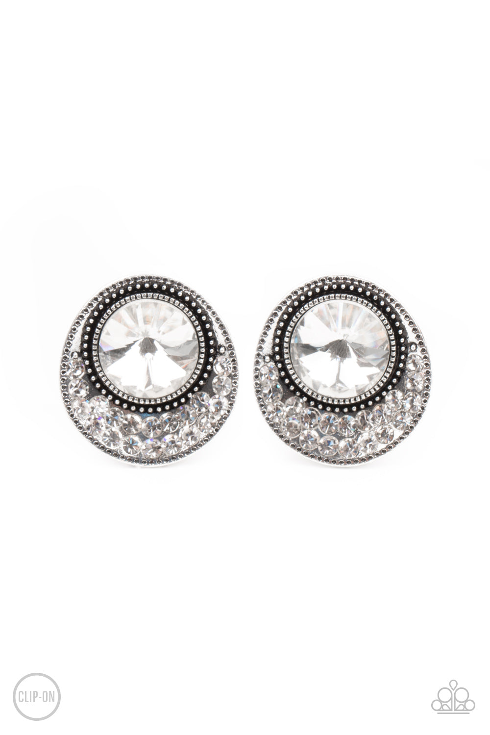 Paparazzi Accessories - Off The RICHER-Scale - White Earring