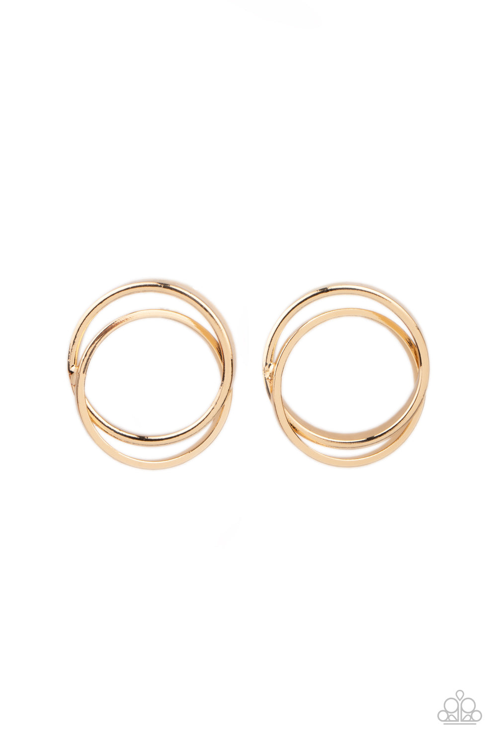 Paparazzi Accessories - Always In The Loop - Gold Earring