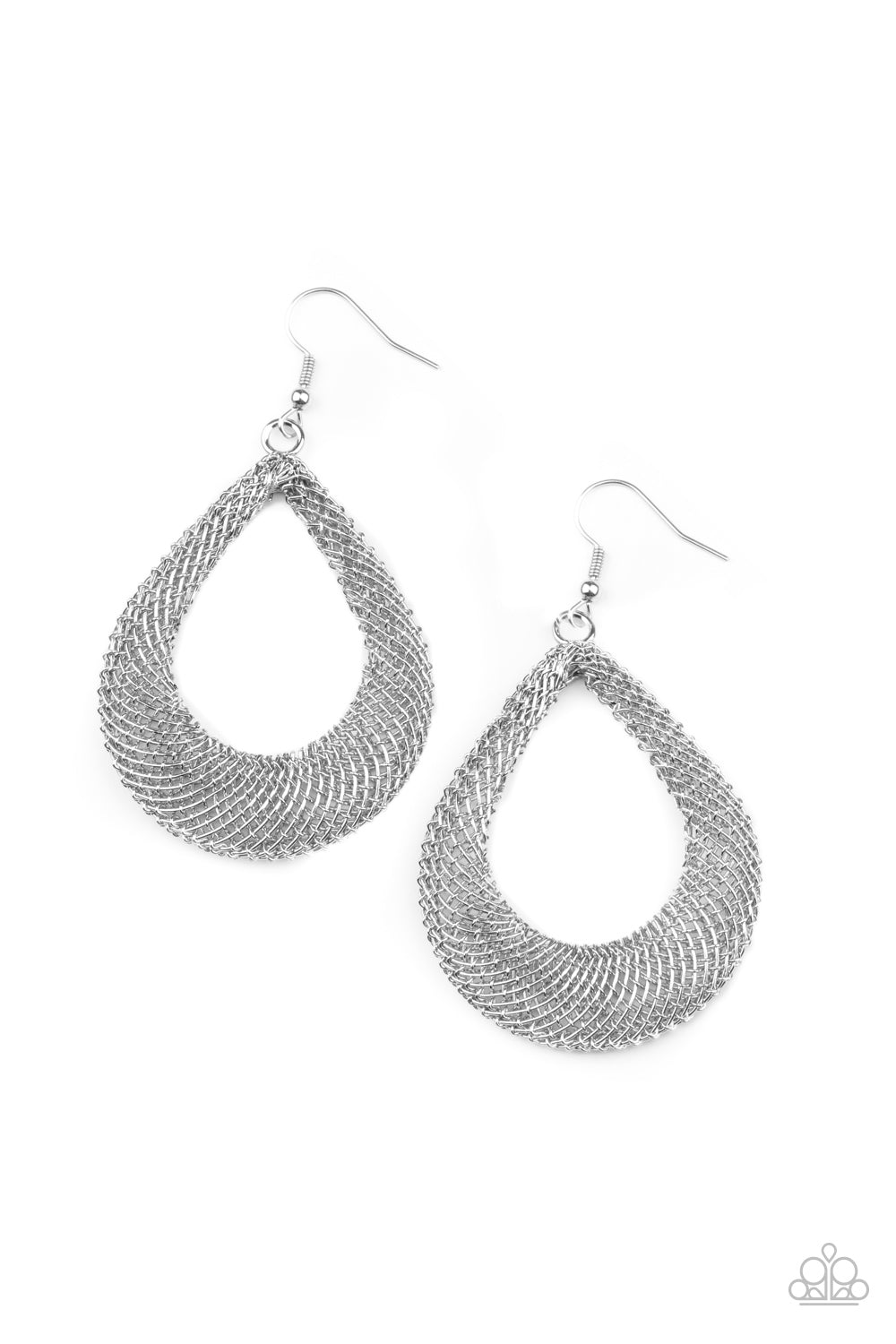 Paparazzi Accessories - A Hot MESH - Silver Earring