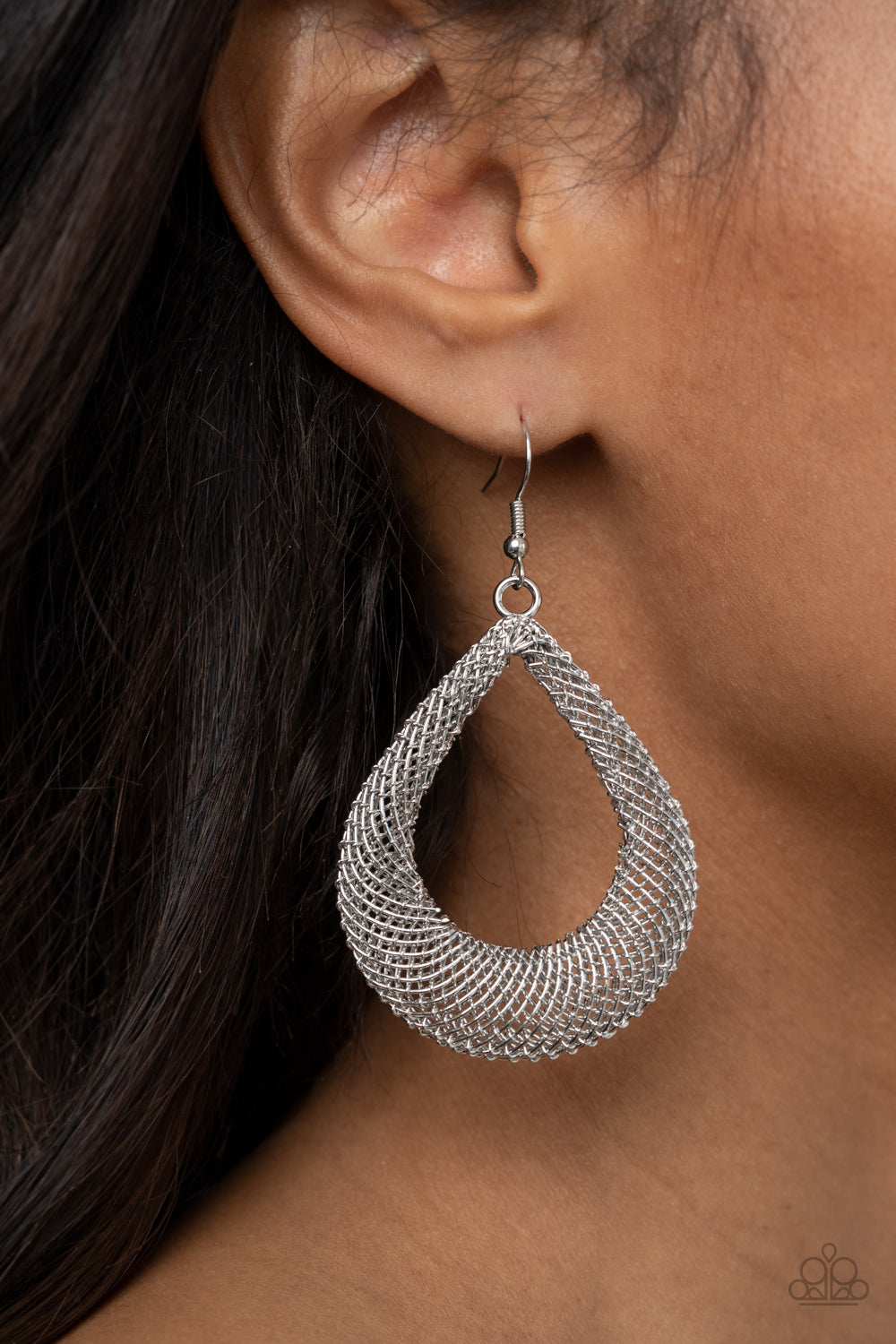 Paparazzi Accessories - A Hot MESH - Silver Earring