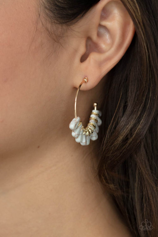 Paparazzi Accessories - Poshly Primitive - White Earring