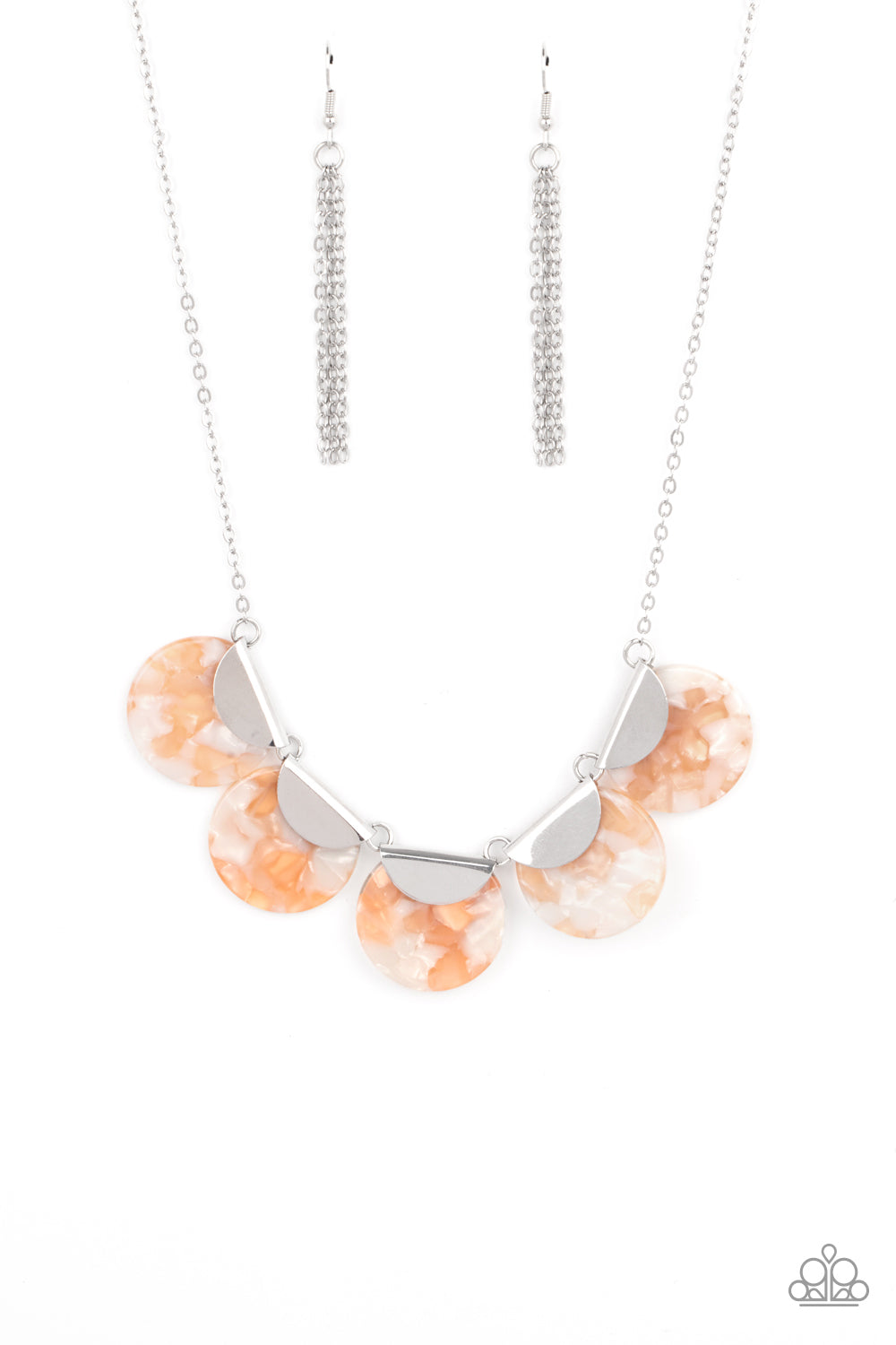 Paparazzi Accessories - Mermaid Oasis - Orange Necklace