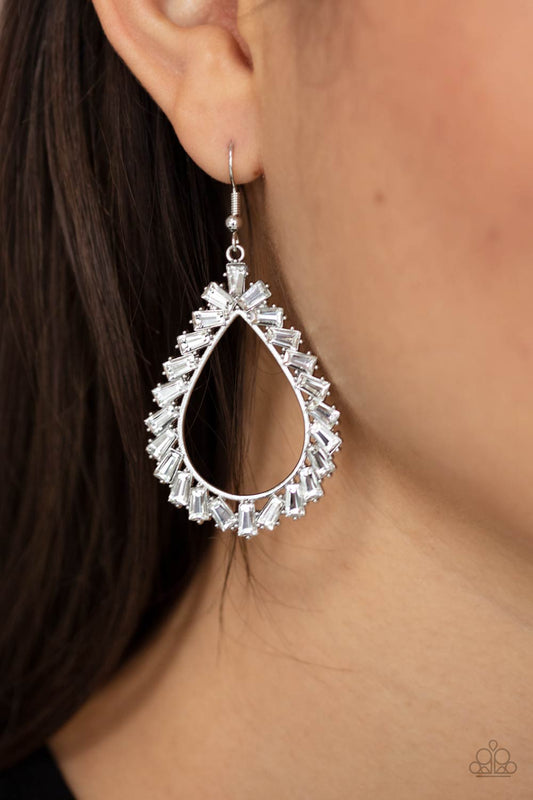 Paparazzi Accessories - Stay Sharp - White Earring