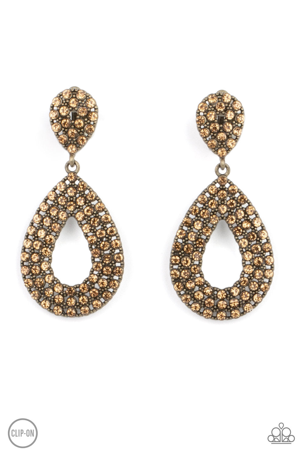 Paparazzi Accessories - Pack In The Pizzazz - Brass Earring