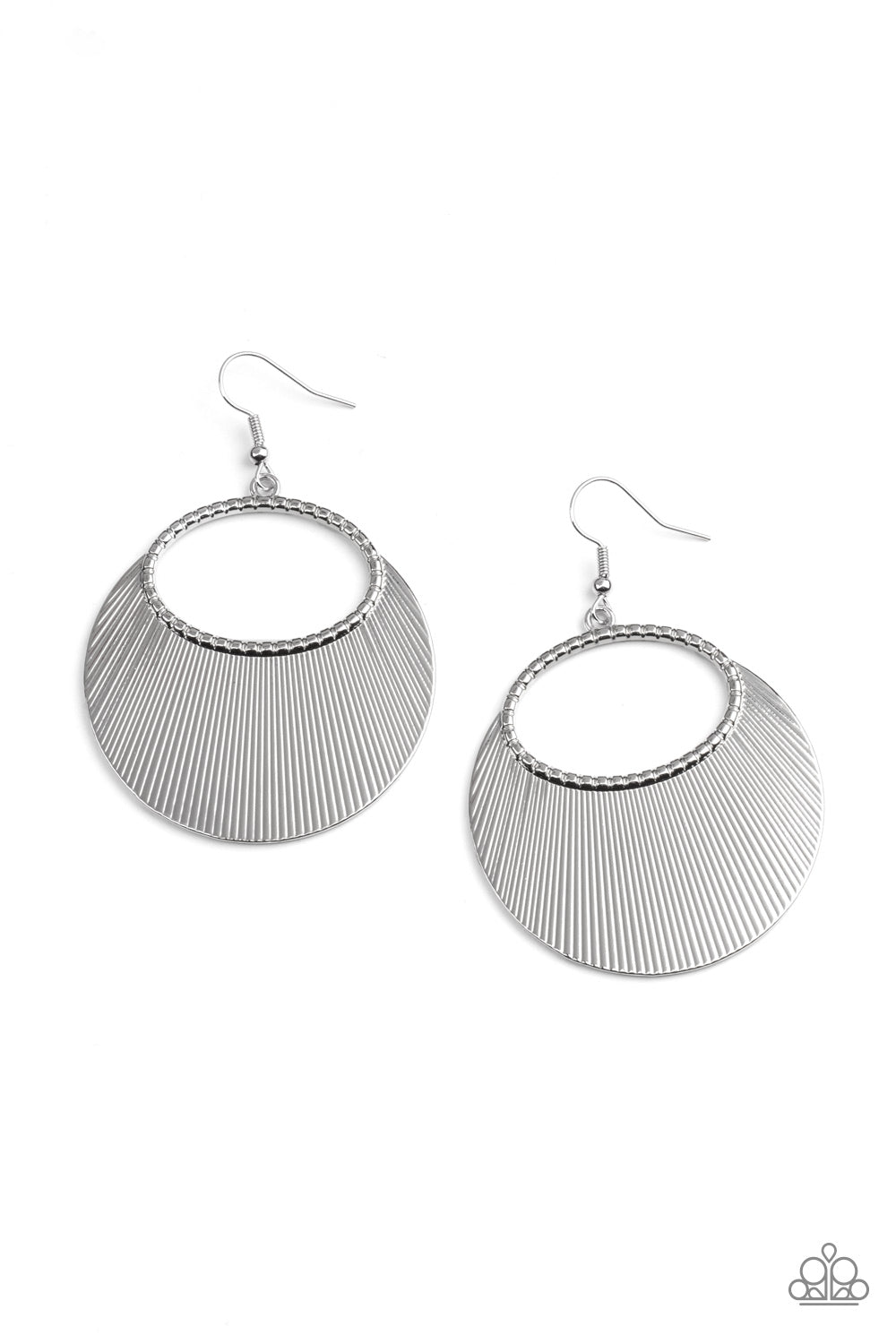 Paparazzi Accessories - Fan Girl Glam - Silver Earrings