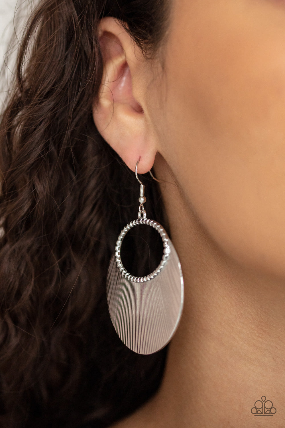 Paparazzi Accessories - Fan Girl Glam - Silver Earrings