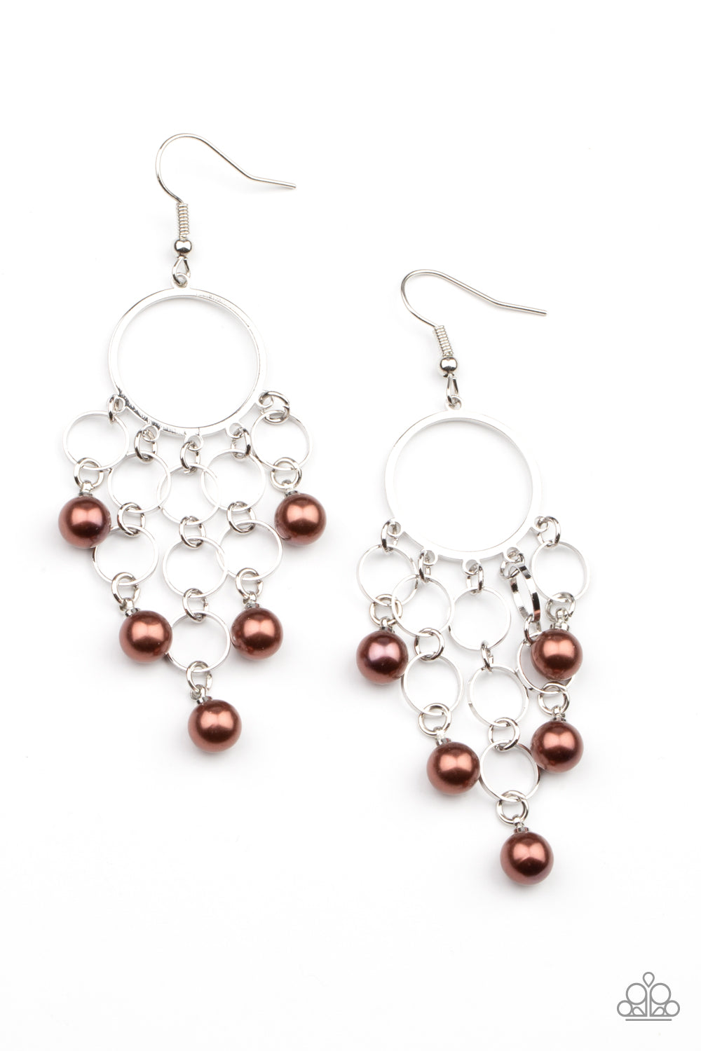 Paparazzi Accessories - When Life Gives You Pearls - Brown Earring