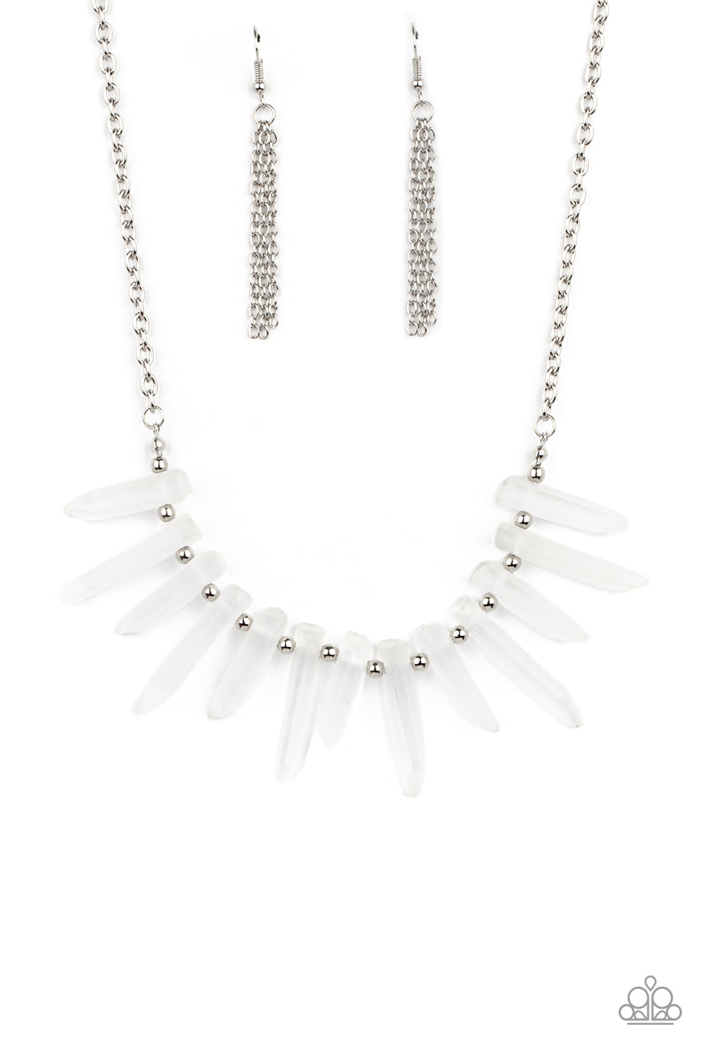 Paparazzi Accessories -Ice Age Intensity - White Necklace