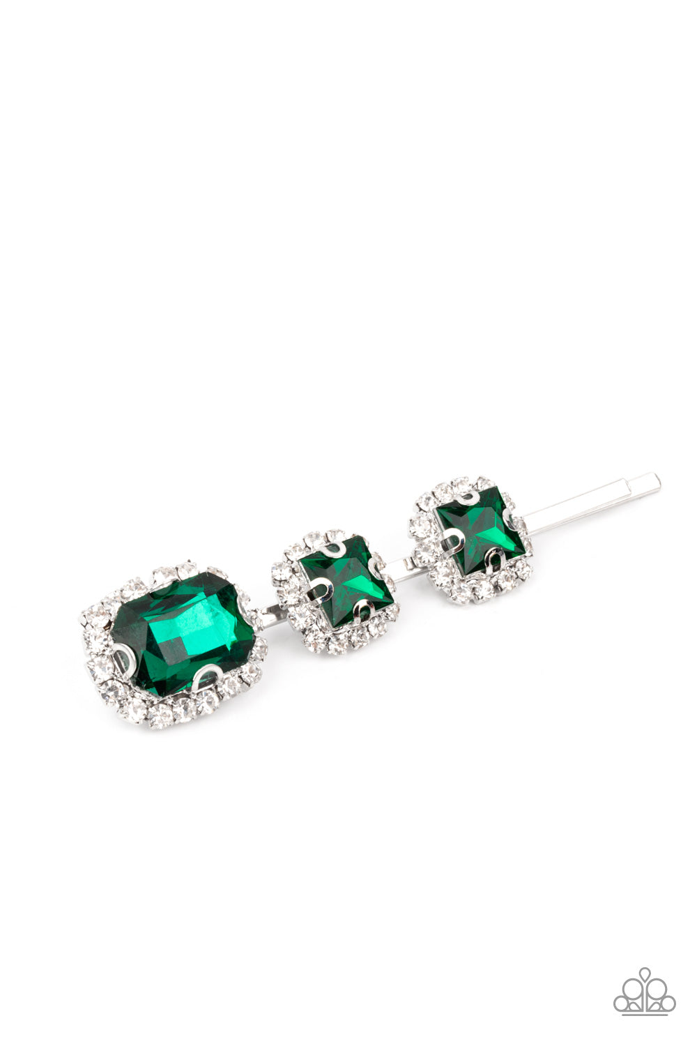 Paparazzi Accessories - Teasable Twinkle - Green Hair Clip