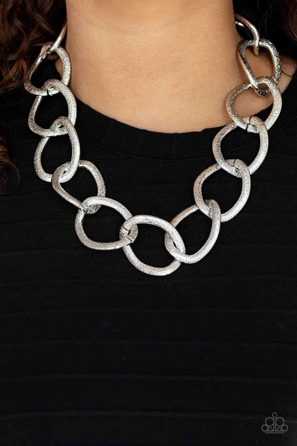 Paparazzi Accessories - Industrial Intimidation - Silver Necklace