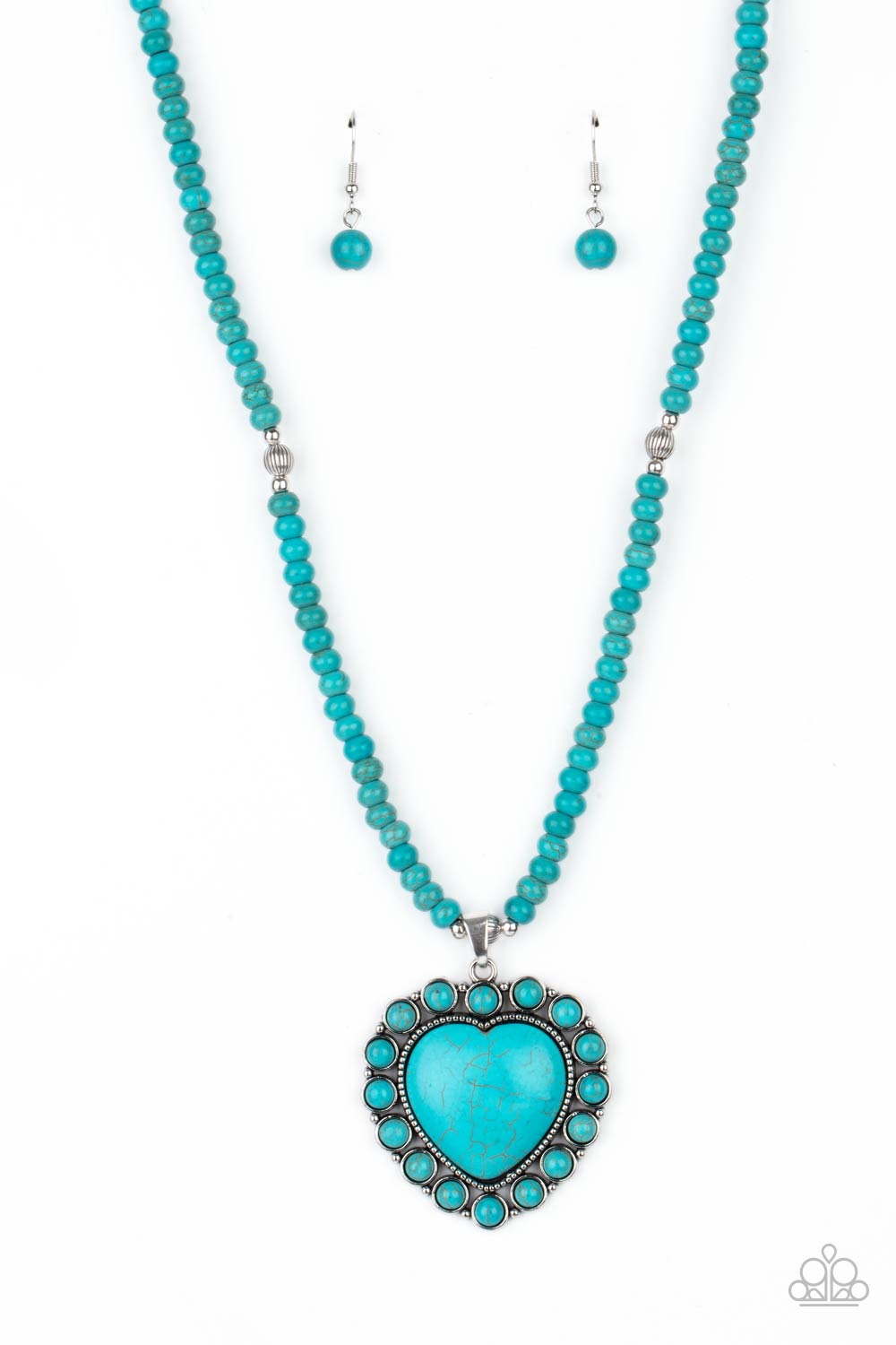 Paparazzi Accessories - A Heart Of Stone - Blue Necklace