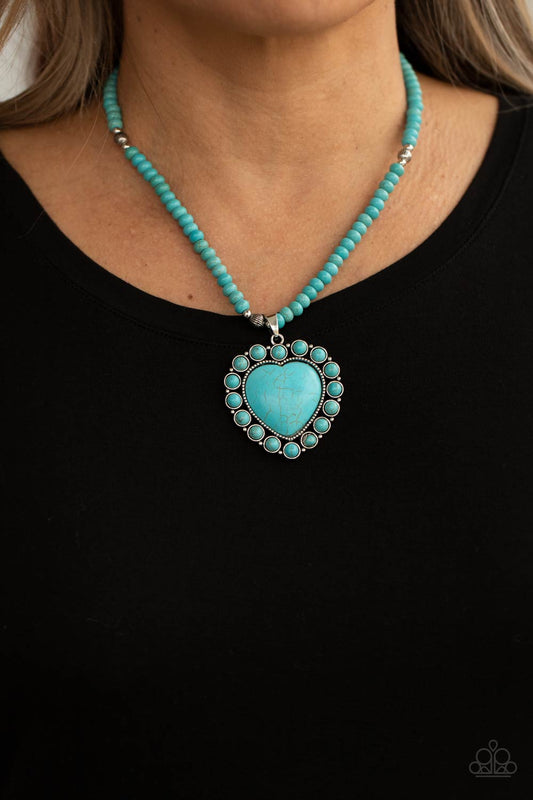 Paparazzi Accessories - A Heart Of Stone - Blue Necklace