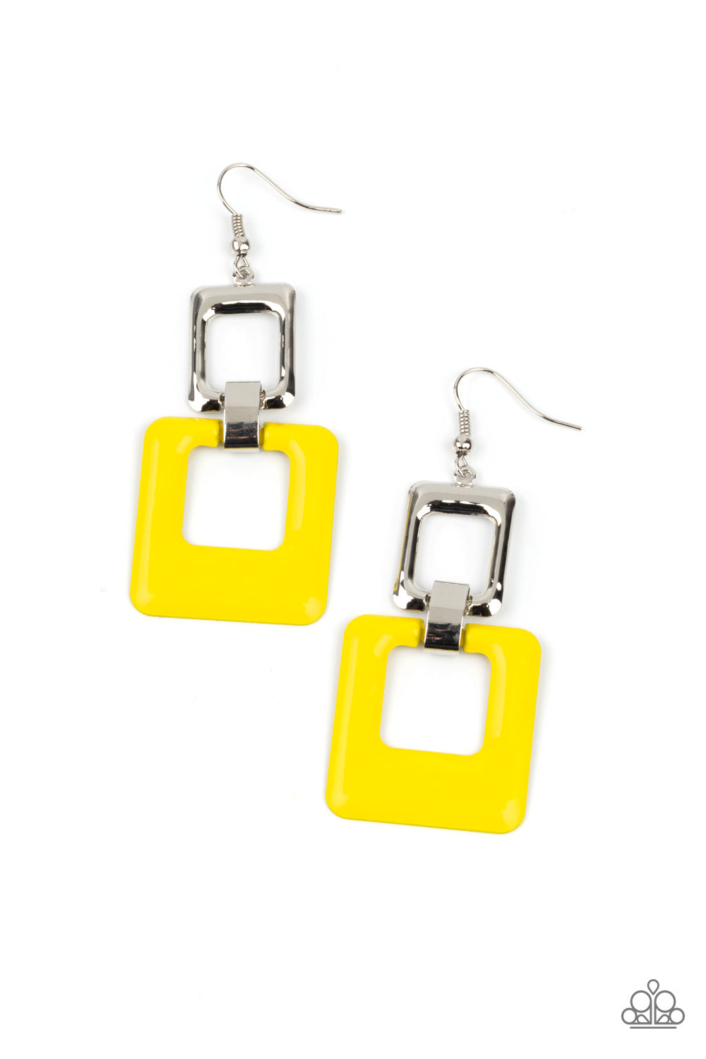 Paparazzi Accessories - Twice As Nice - Yellow Earring