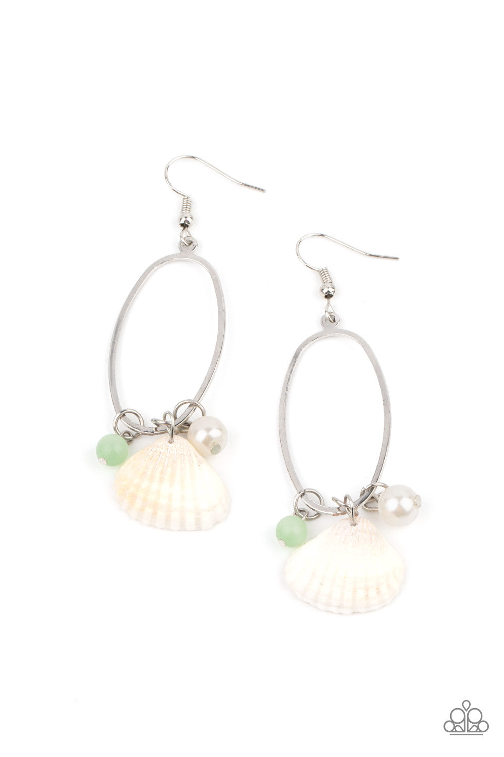 Paparazzi Accessories - This Too SHELL Pass - Green Earring