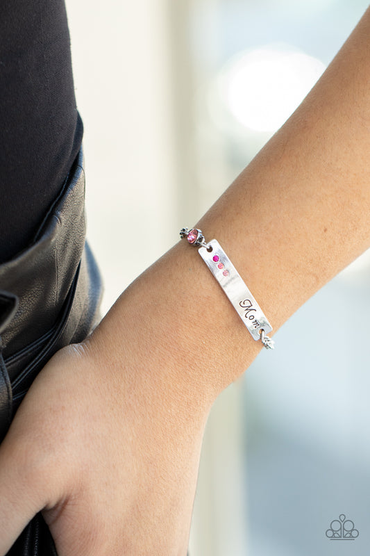 Paparazzi Accessories - Mom Always Knows - Pink Bracelet