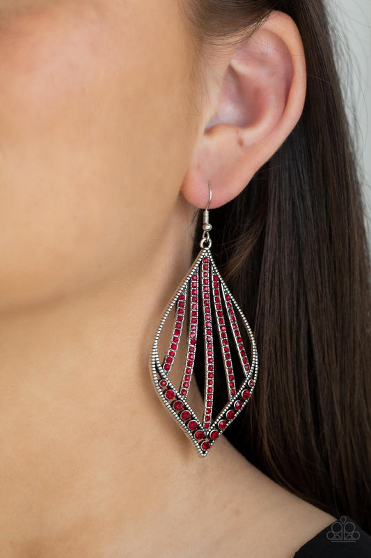 Paparazzi Accessories - Showcase Sparkle - Red Earring