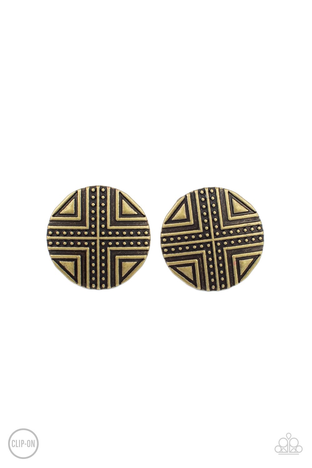 Paparazzi Accessories - Shielded Shimmer - Brass Earring