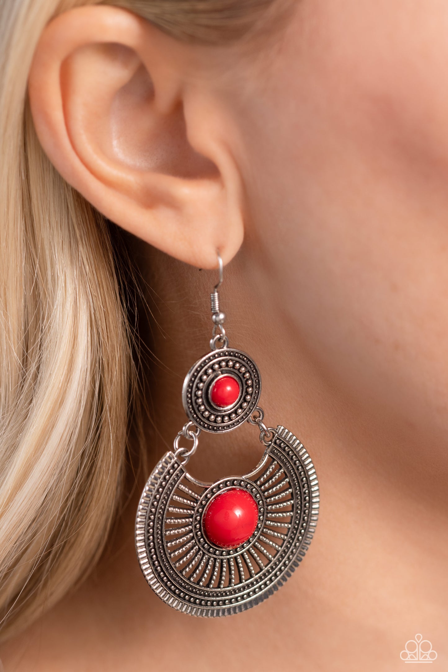 Paparazzi Accessories - A Wild Bunch - Red Earring