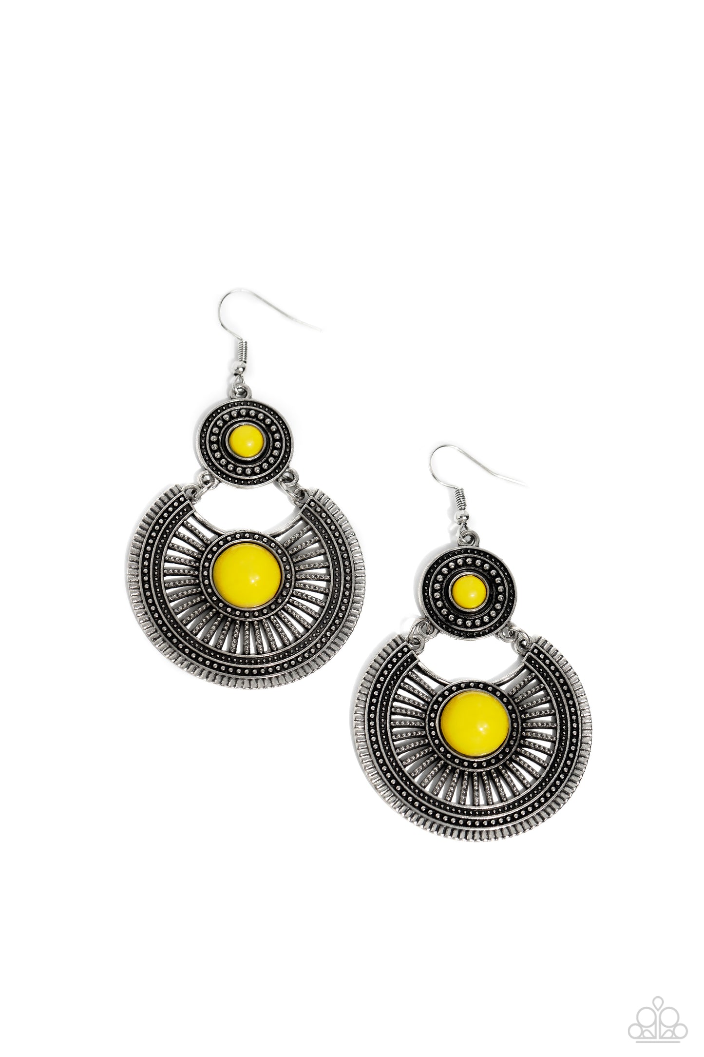 Paparazzi Accessories - A Wild Bunch - Yellow Earring