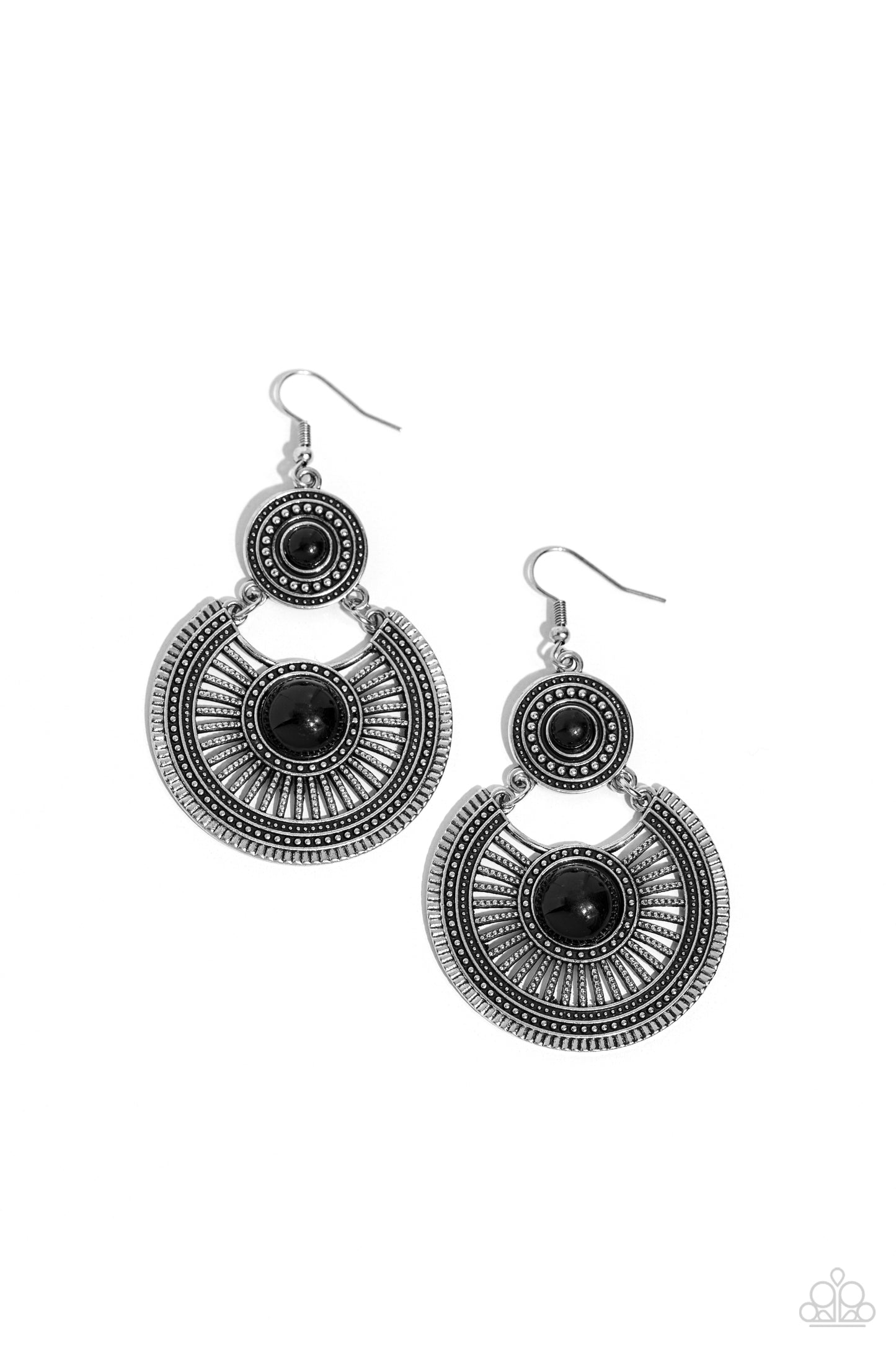 Paparazzi Accessories - A Wild Bunch - Black Earring