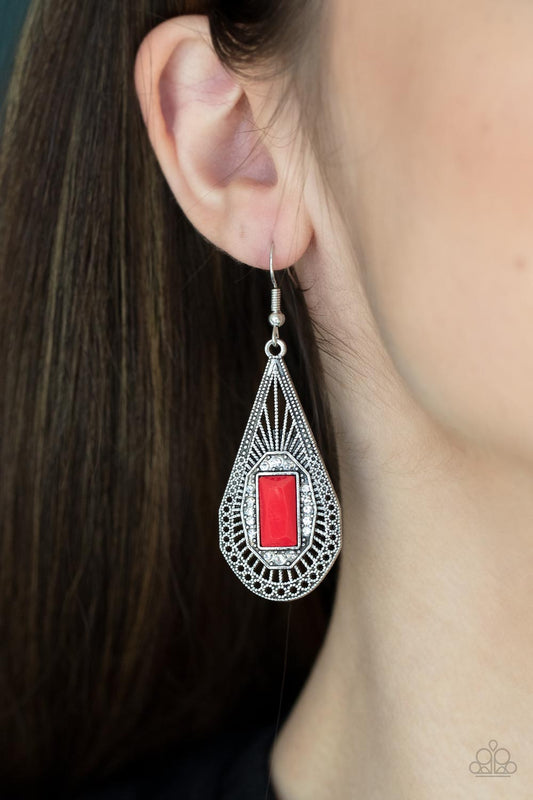 Paparazzi Accessories - Deco Dreaming - Red Earring