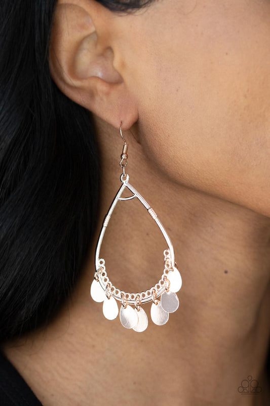 Paparazzi Accessories - Meet Your Music Maker - Rose Gold Earring