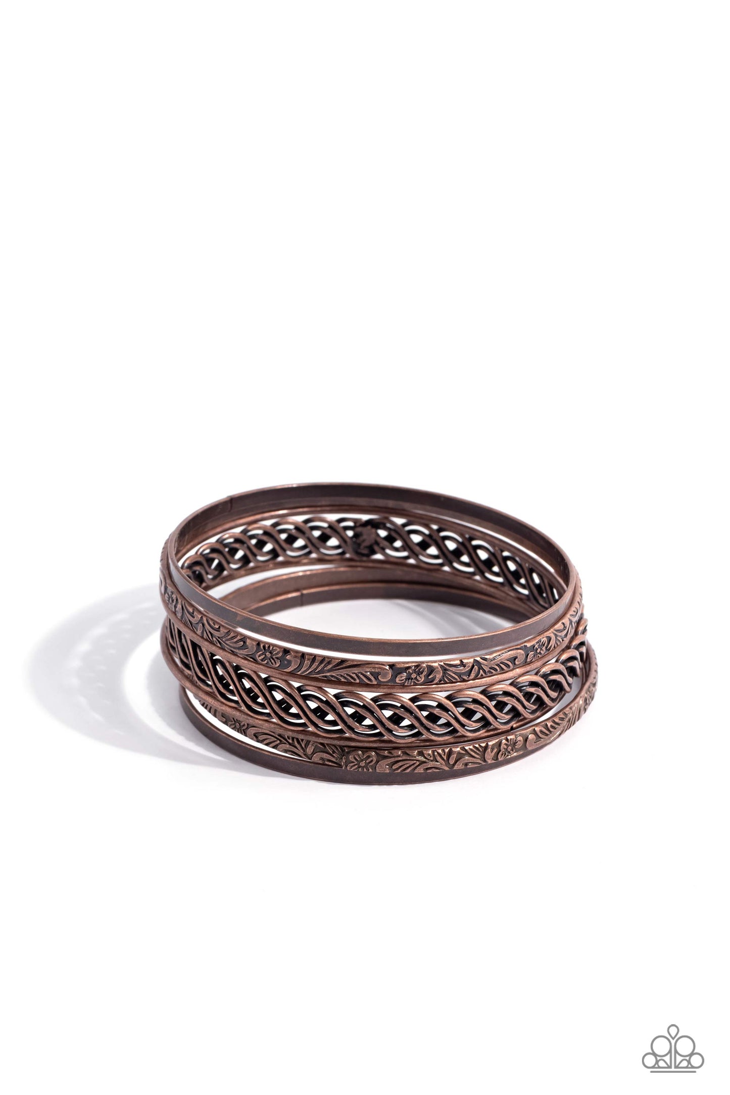 Paparazzi Accessories - Stockpiled Shimmer - Copper Bracelet