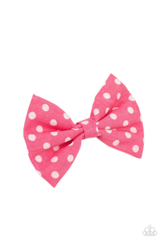 Paparazzi Accessories - Polka Dot Delight - Pink Hair Clip