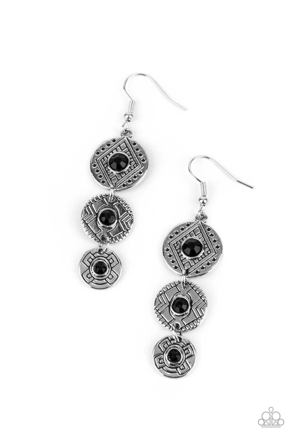 Paparazzi Accessories - Totem Temptress - Black Earring