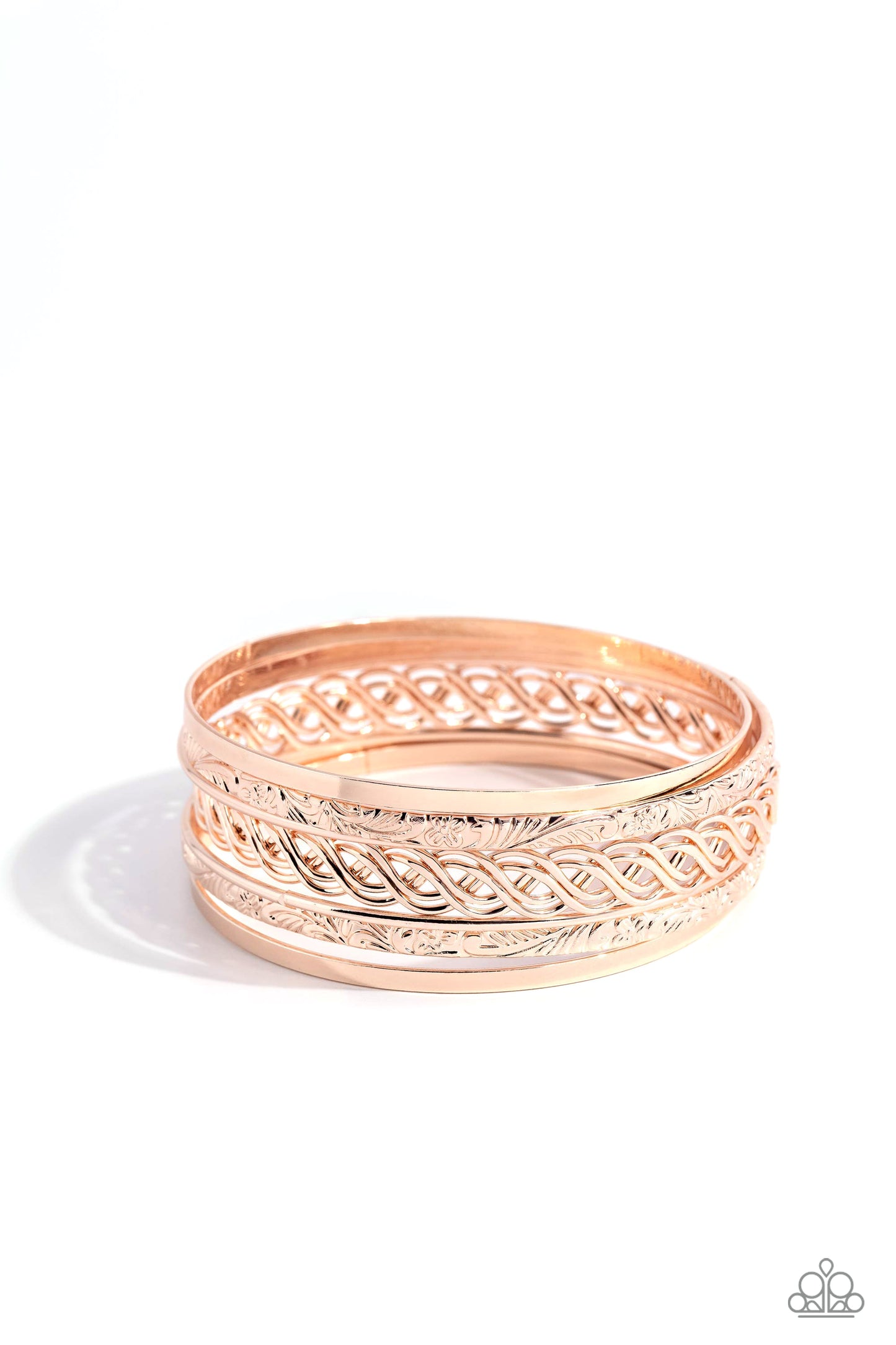 Paparazzi Accessories - Stockpiled Shimmer - Rose Gold Bracelet