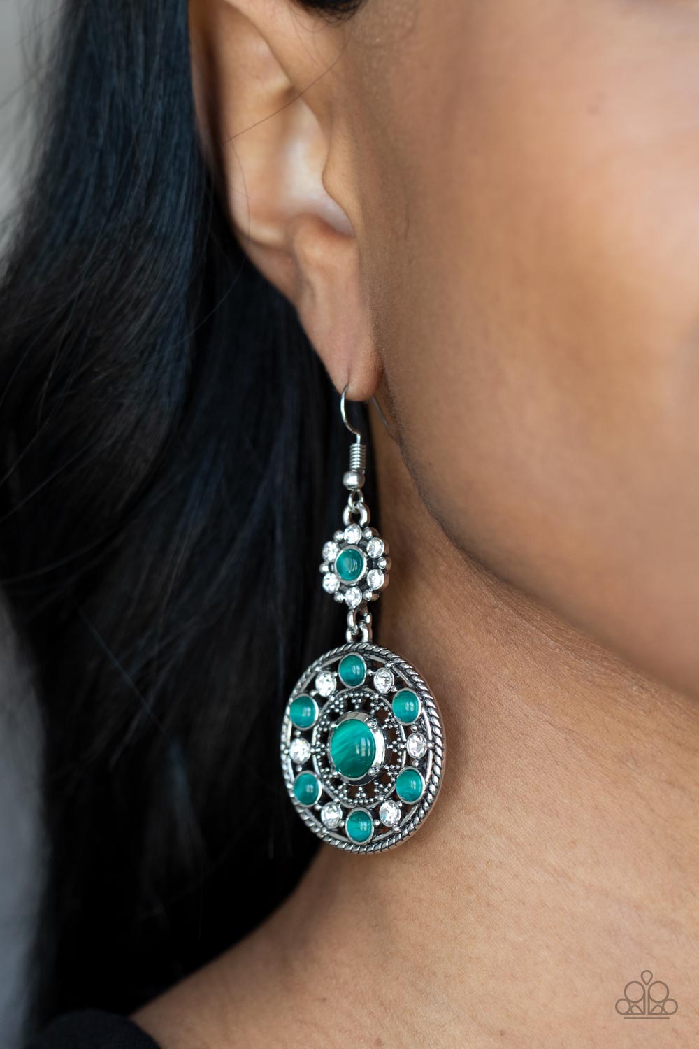 Paparazzi Accessories - Party at My PALACE - Green Earring