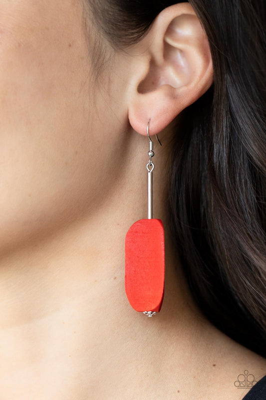 Paparazzi Accessories - Tamarack Trail - Red Earring