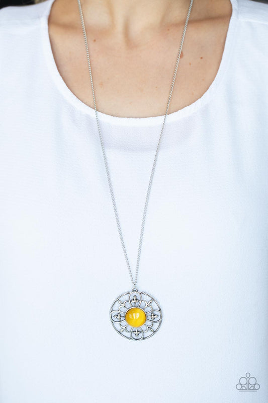 Paparazzi Accessories - Celestial Compass - Yellow Necklace
