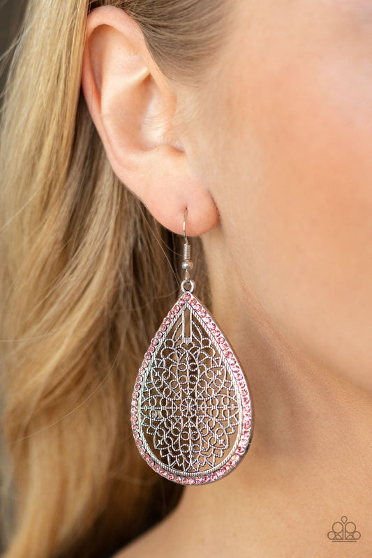 Paparazzi Accessories - Fleur de Fantasy - Pink Earring